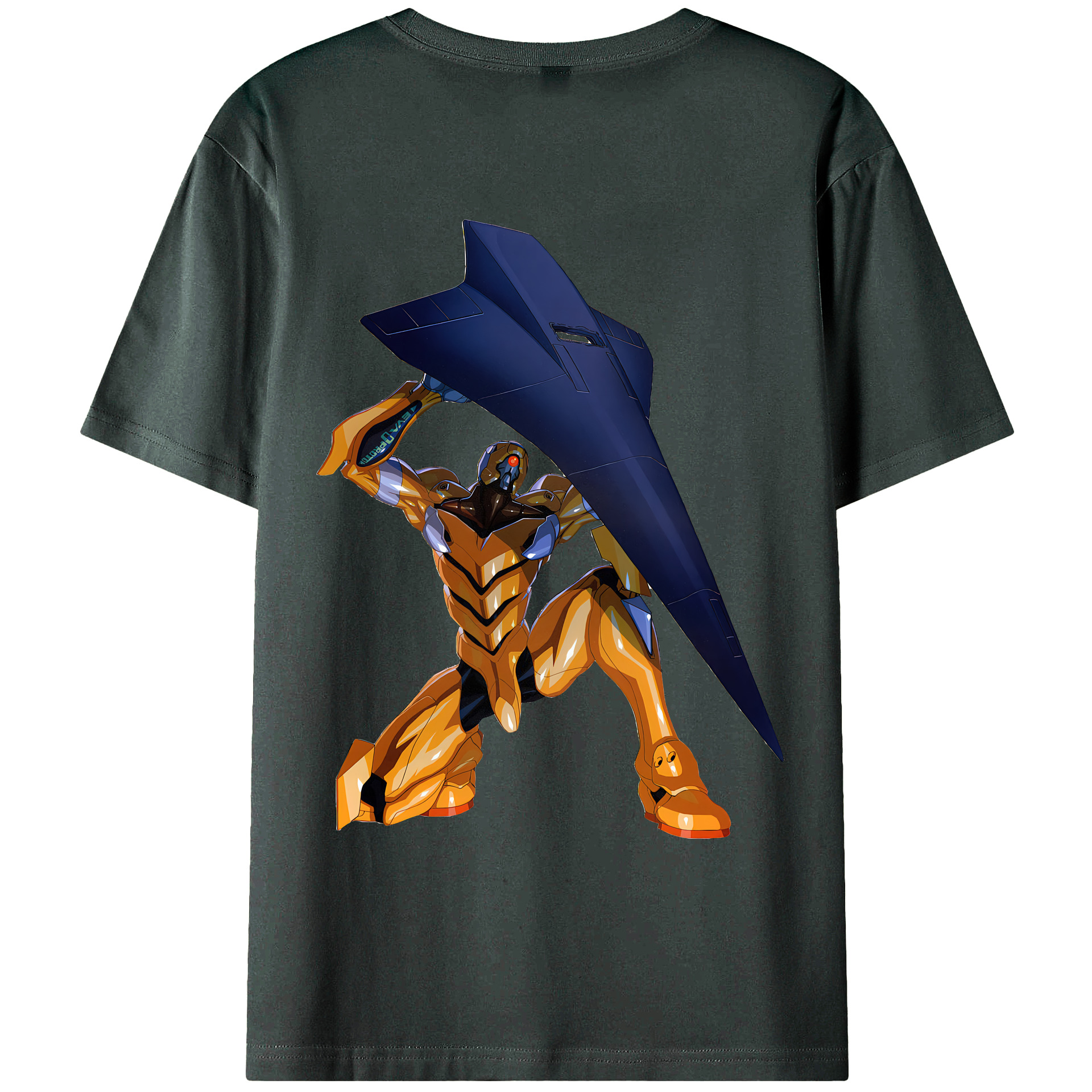 （画像用） EVA 新世紀エヴァンゲリオン 綿100％ メンズ半袖Tシャツ（バックプリント） 通気性